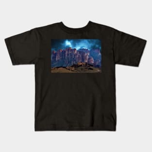 Dark Skies Over the Superstition Mountains Kids T-Shirt